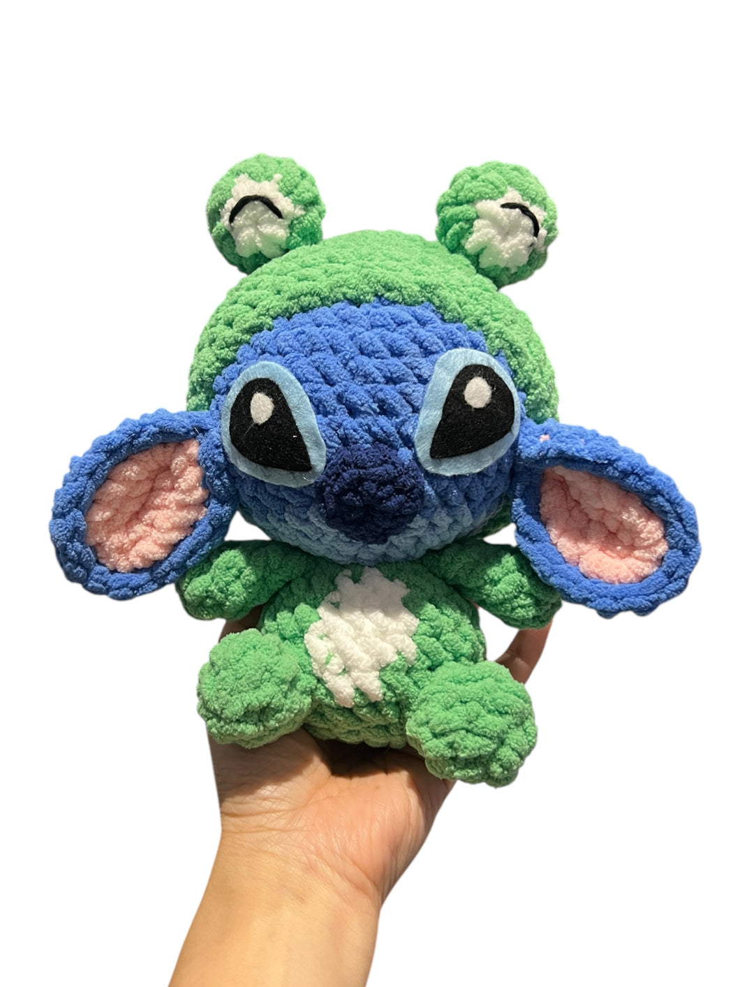 Small Blue Alien in Frog Costume Plushie