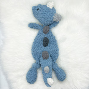 Medium Dino Knotted Lovey - Handmade by Chris & Kris
