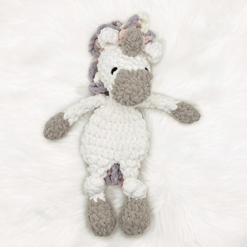 Small Unicorn Knotted Lovey - Handmade by Chris & Kris