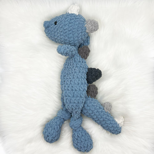 Medium Dino Knotted Lovey - Handmade by Chris & Kris