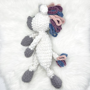 Medium Unicorn Knotted Lovey - Handmade by Chris & Kris