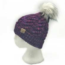 Load image into Gallery viewer, The Luxe Fold Up Eira Beanie in Paysandu with Sterling Pom - Handmade by Chris &amp; Kris
