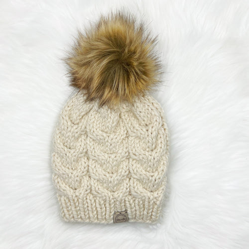 The Horseshoe Cable Beanie in Fisherman - Handmade by Chris & Kris