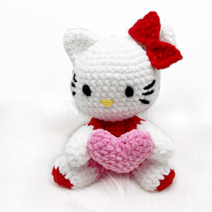 Small Valentine’s Hello Kitty Plushie - Handmade by Chris & Kris