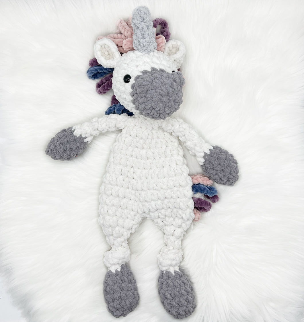 Medium Unicorn Knotted Lovey - Handmade by Chris & Kris