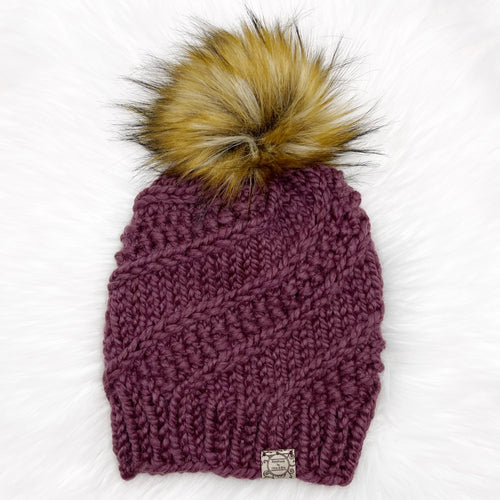 The Sidewinder Beanie in Fig - Handmade by Chris & Kris