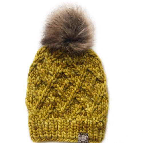 The Luxe Super Bulky Trellis Beanie - Frank Ochre - Handmade by Chris & Kris