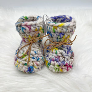 Luxury Baby Booties - Sprinkle - Handmade by Chris & Kris